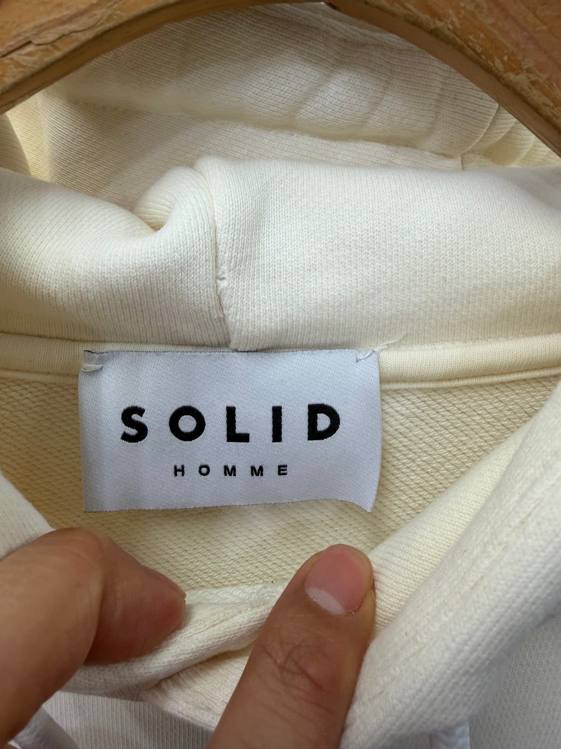 정품) 솔리드옴므 백로고 후드티 48 상품이미지7