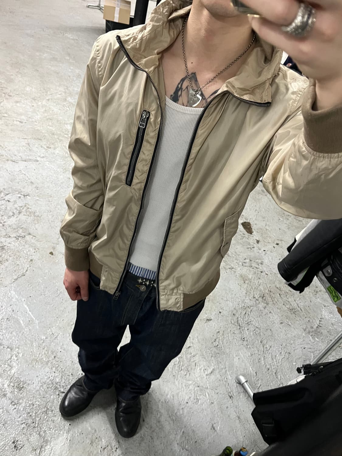 Trenza nylon high neck jacket 상품이미지3