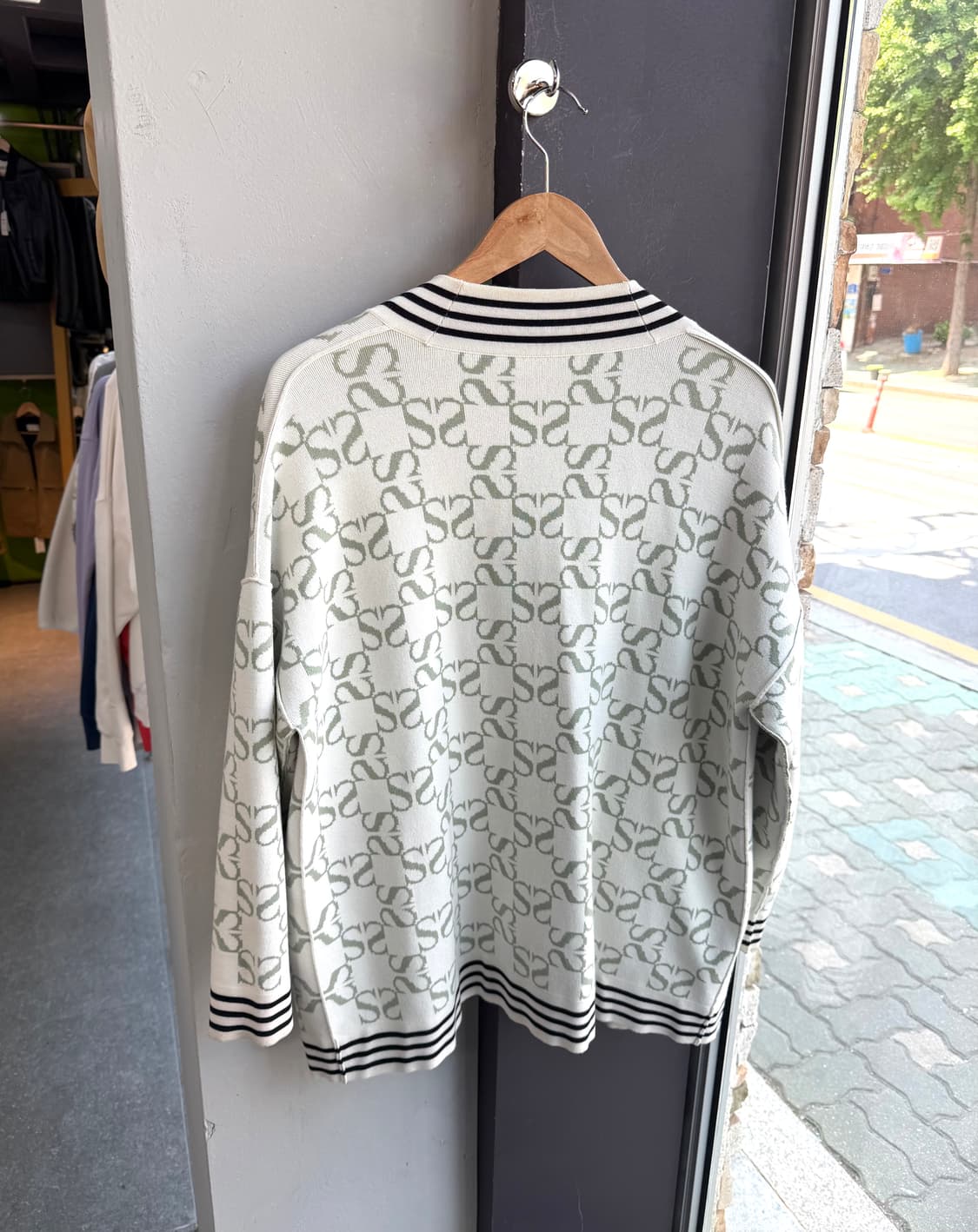 1/ 산드로 리버시블 로고 울 가디건 자켓 상품이미지9