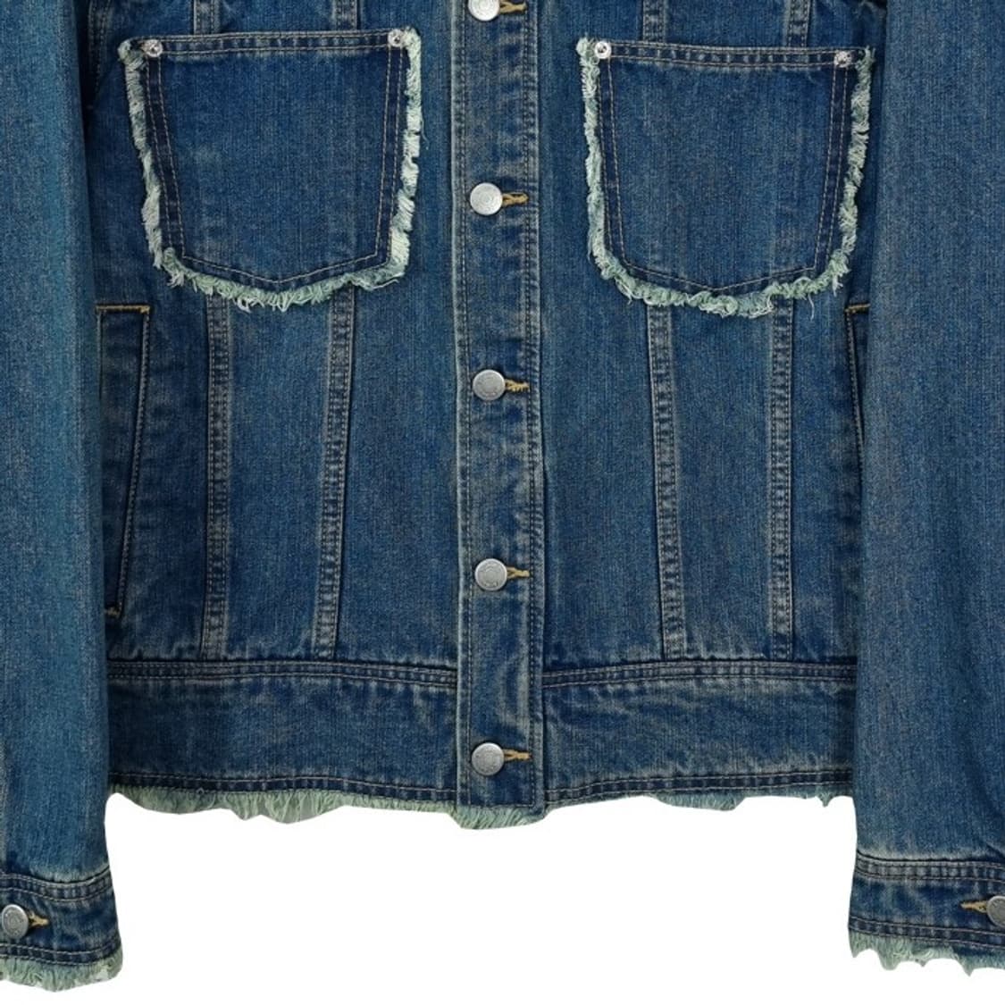 [로맨틱크라운] 데미지 디테일 페이즐리 도킹 데님 자켓 M18905 상품이미지5