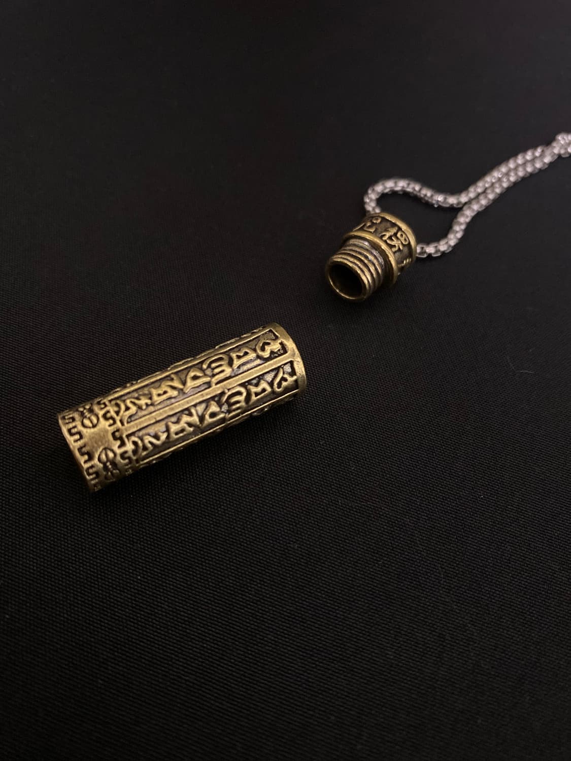 티베트 만트라 육자진언 실린더 팬던트 목걸이 상품이미지3