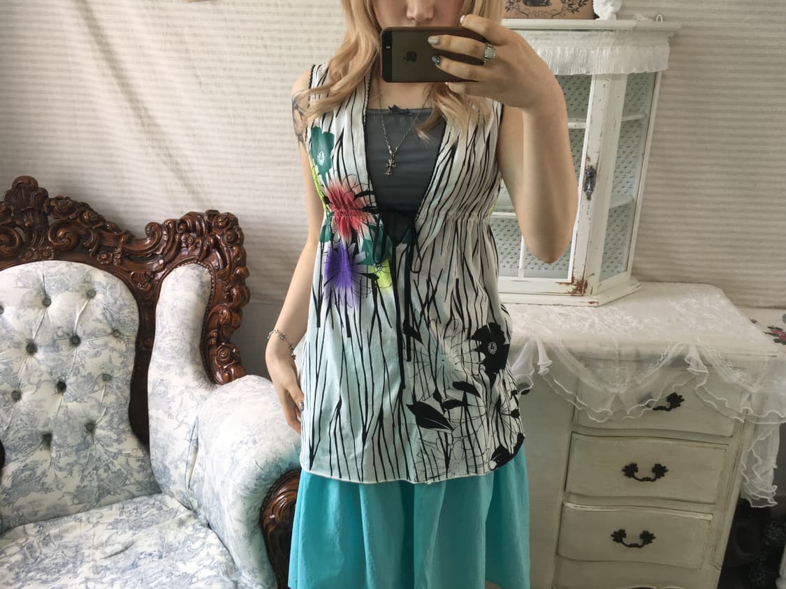 Scolar 오리엔탈 컷아웃 슬리브리스 상품이미지3