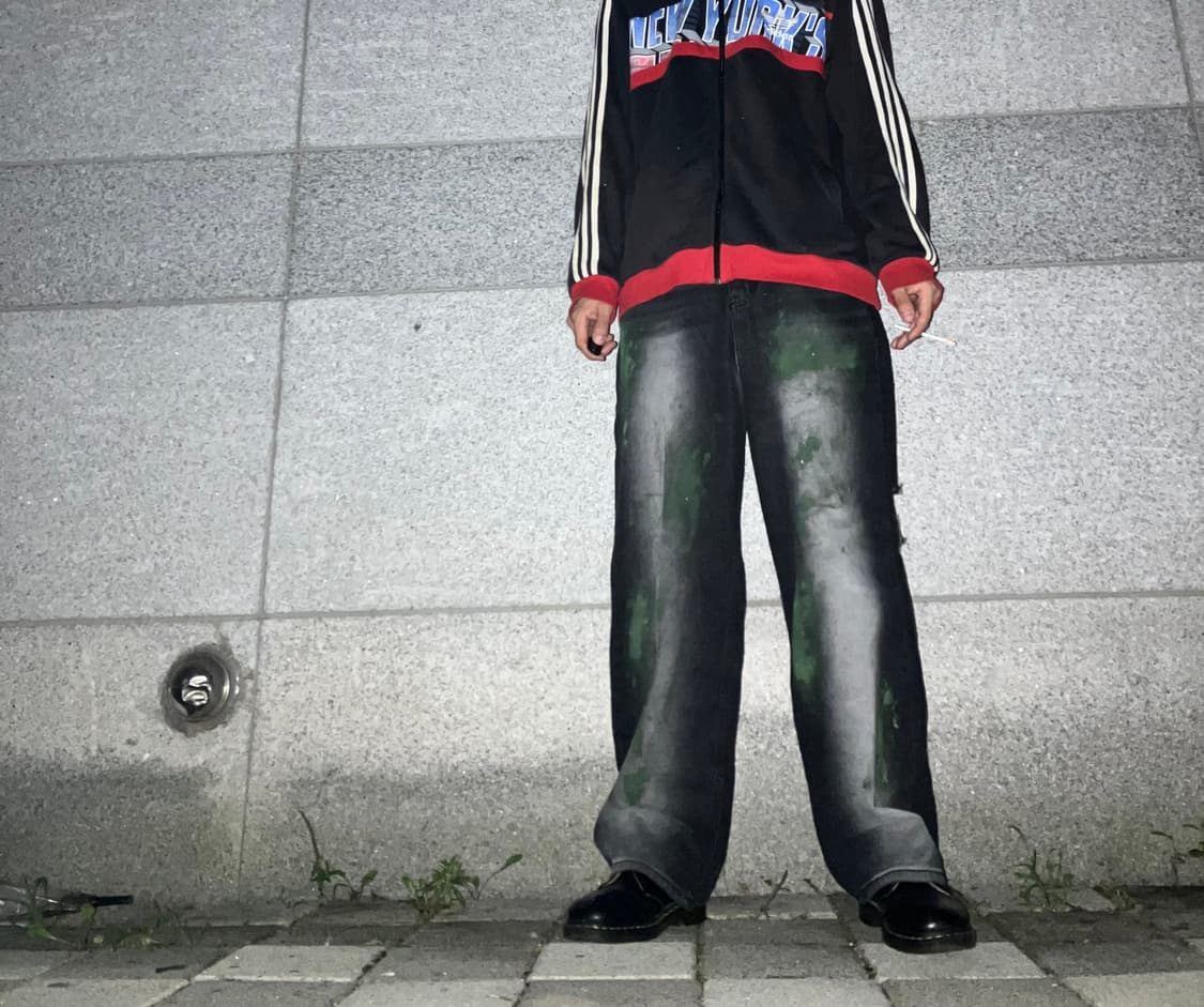 데미지 그런지 커스텀 팬츠 상품이미지3