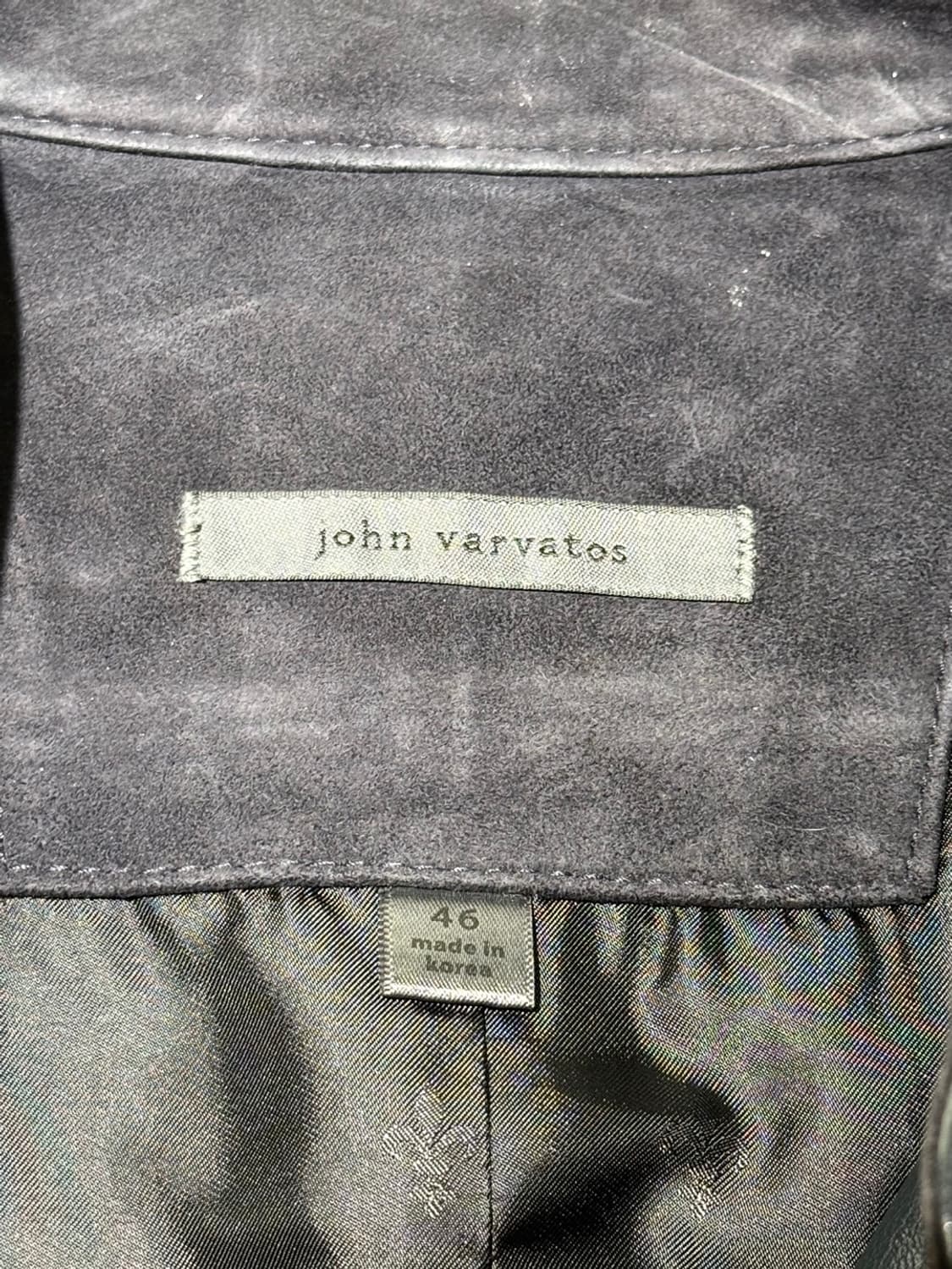 존바바토스 네이비 리얼레더 스웨이드 셔츠 자켓 상품이미지7