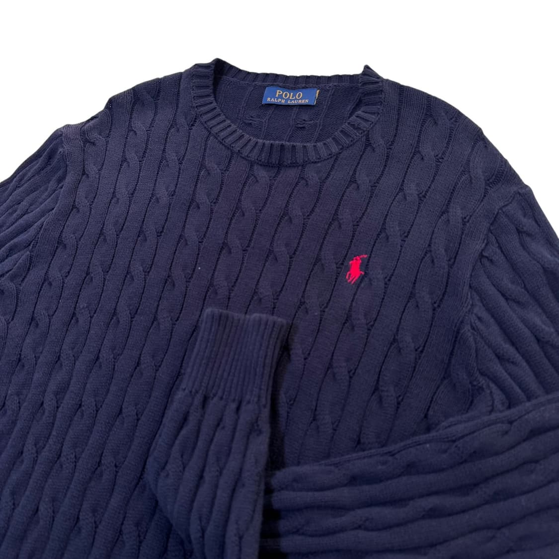 신형 폴로 랄프로렌 네이비 꽈배기 니트 상품이미지2