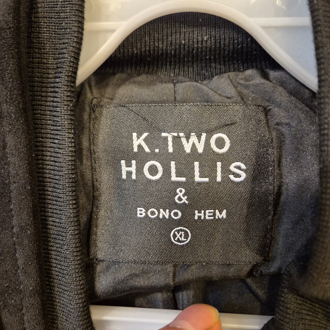 XL(착샷잇음) 블랙 차이나카라 스웨이드자켓  상품이미지5