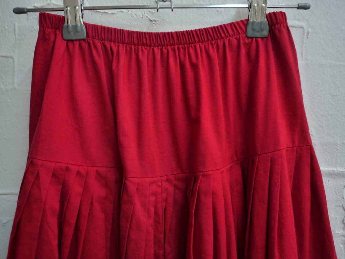 Red pleats skirt 상품이미지5