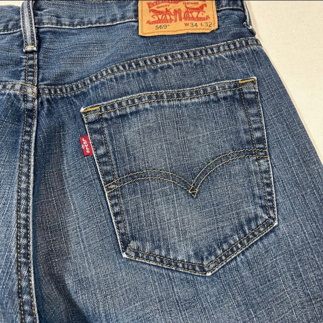 34inch) 리바이스 569 루즈핏 와이드 데님 청바 상품이미지3