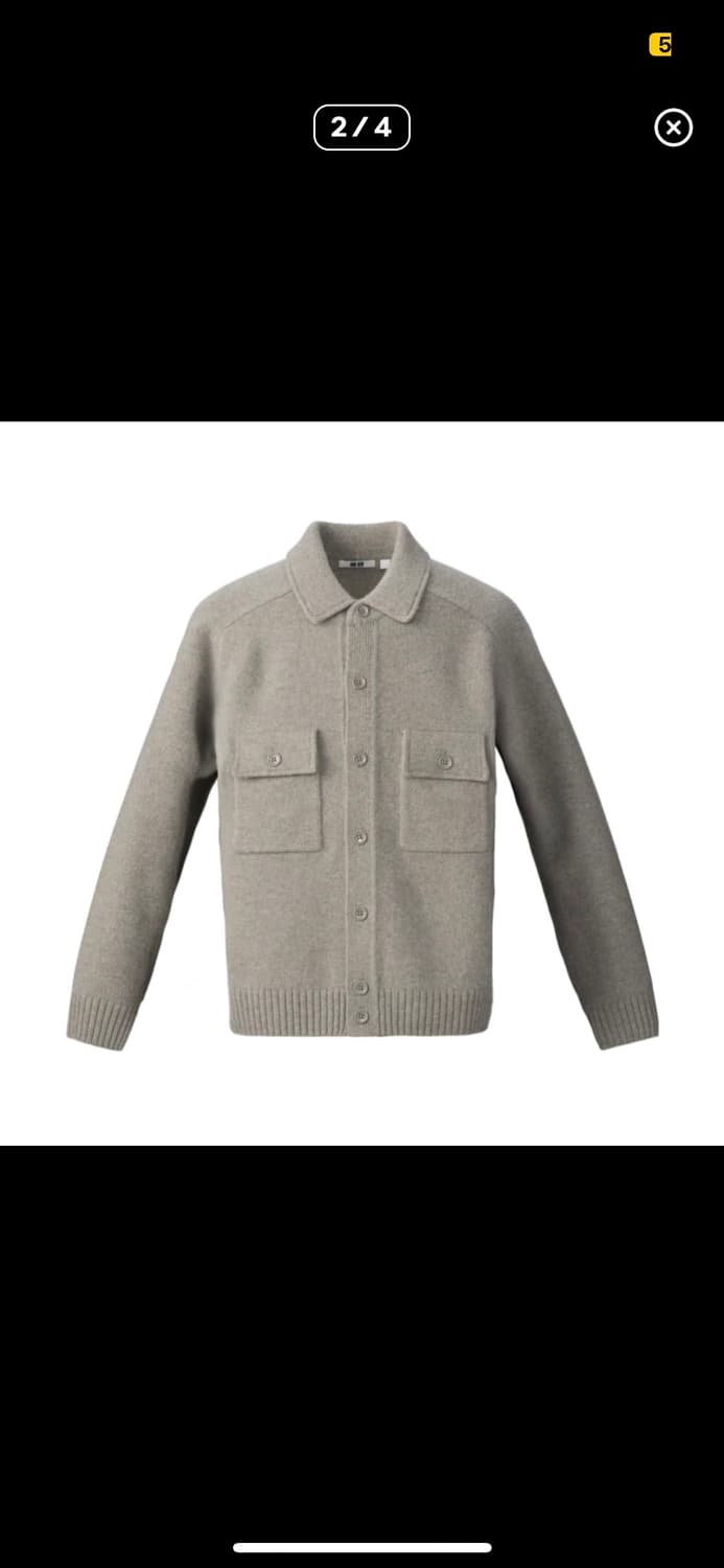 (구매)유니클로u 램스울 니트 가디건xl 상품이미지2