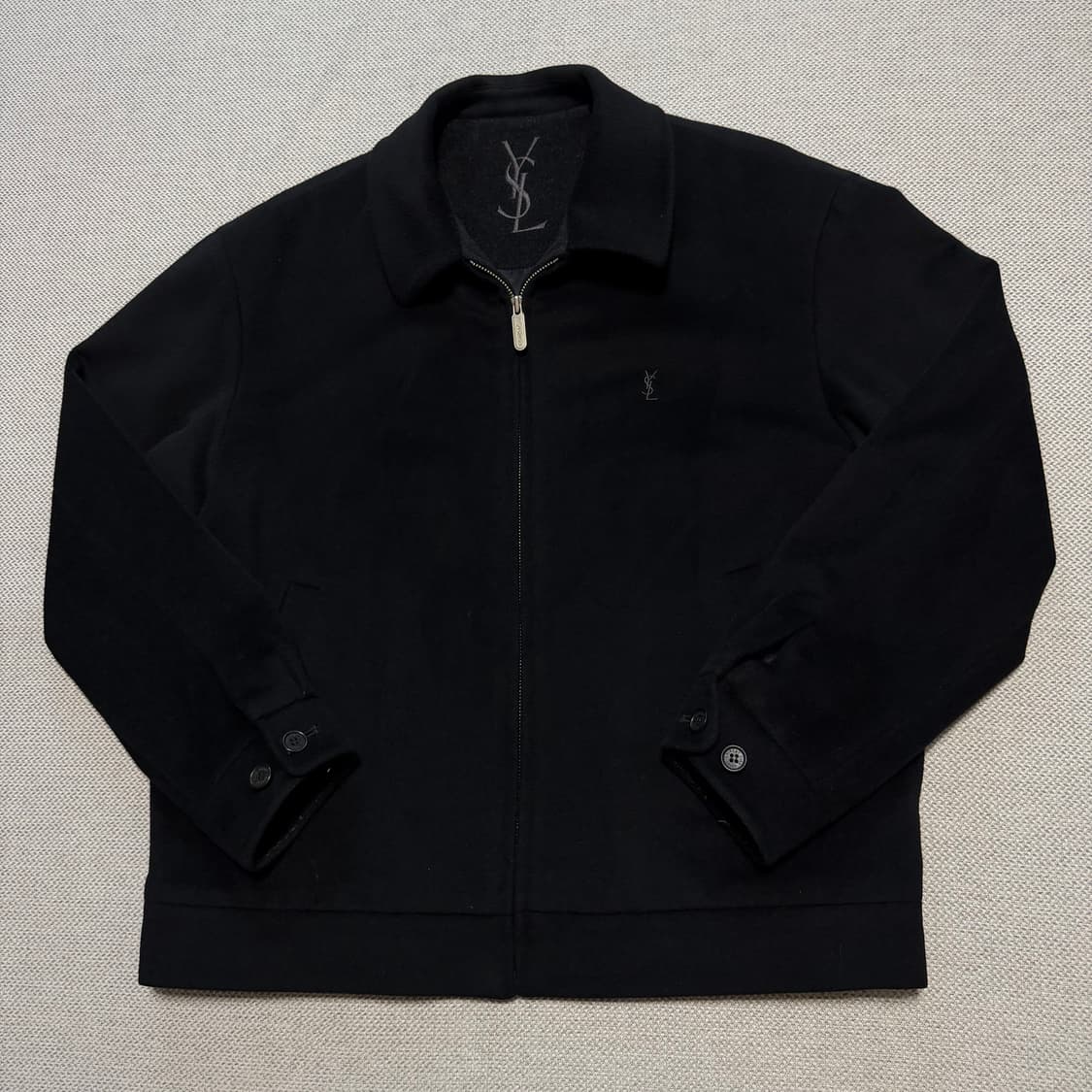 YSL 입생로랑 빈티지 울 블루종 자켓 상품이미지1