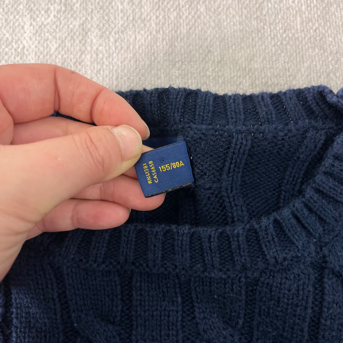 W 90 폴로랄프로렌 꽈배기 네이비 니트 상품이미지4