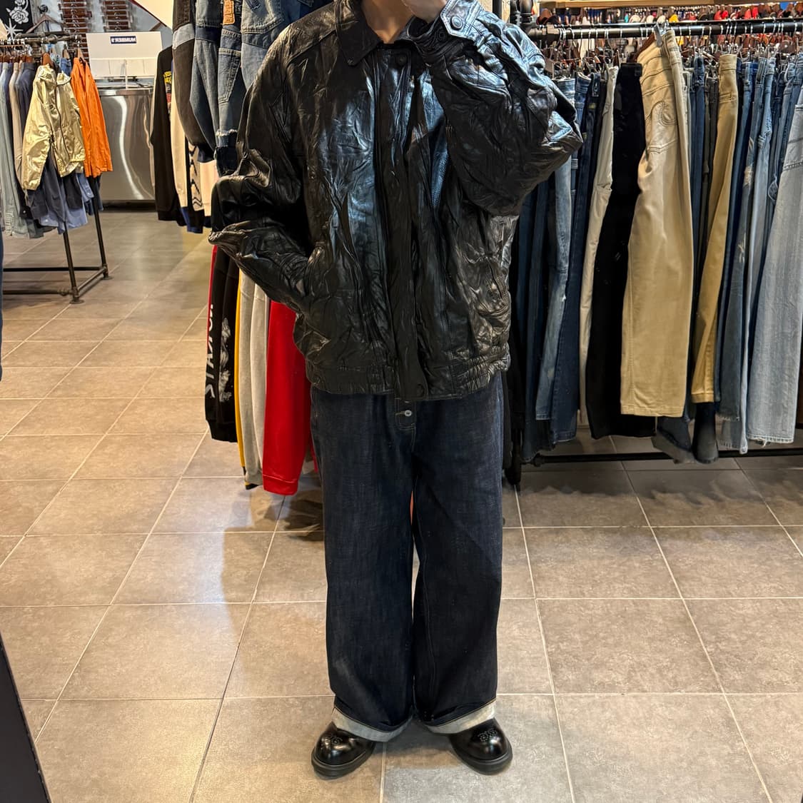 [NO.9] 빈티지 레더 자켓 상품이미지1