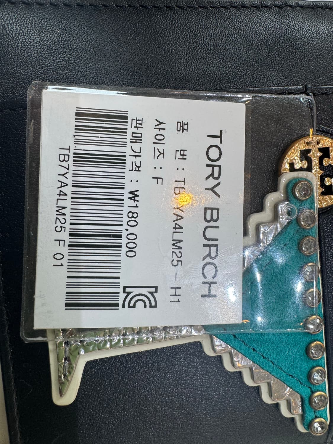 [새상품] 토리버치 블랙 카드지갑 칵테일 장식 상품이미지2