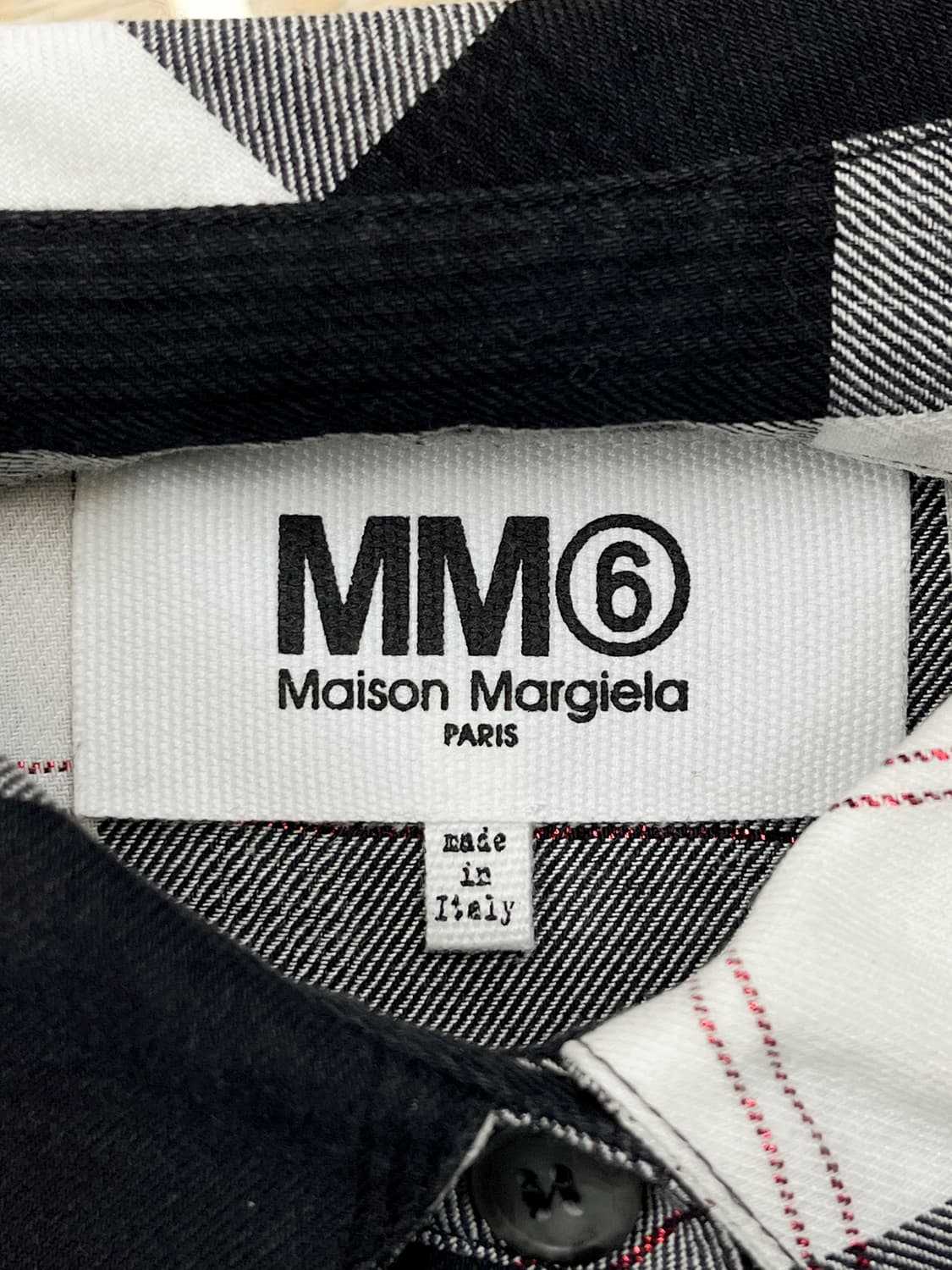 MM6 메종 마르지엘라 16s/s 언발란스 체크 셔츠 상품이미지6