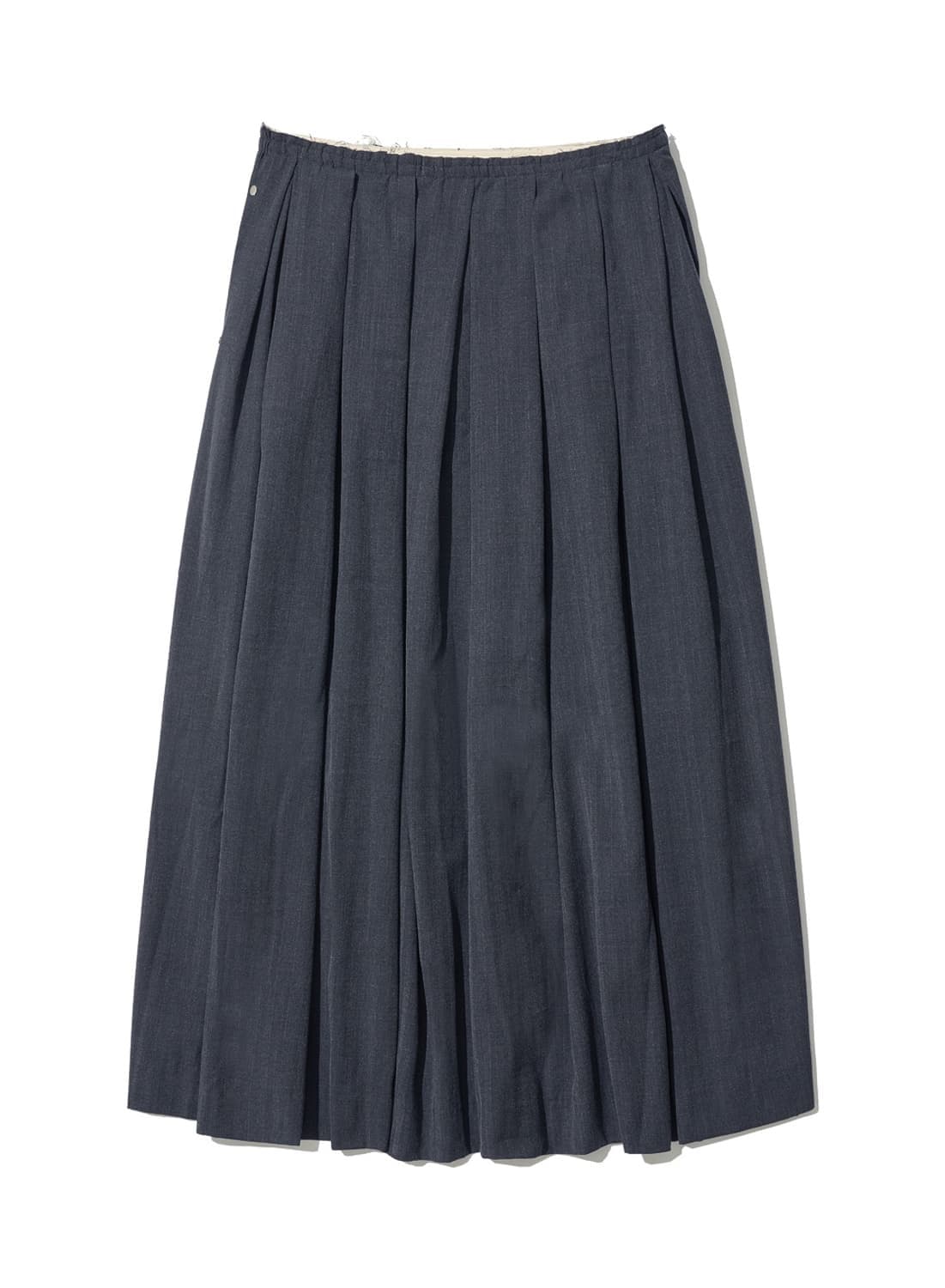 PARTIMENTO 새상품 그레이 허리개더링 컷오프 롱 스커트 M 상품이미지1