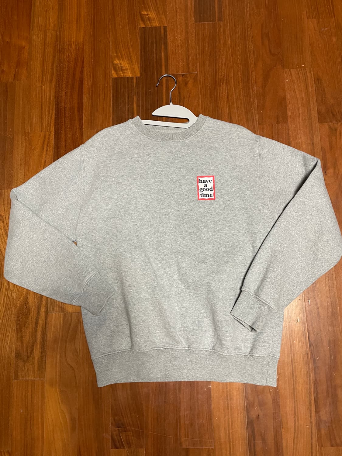 해브어굿타임 그레이 맨투맨 티셔츠 s 상품이미지1
