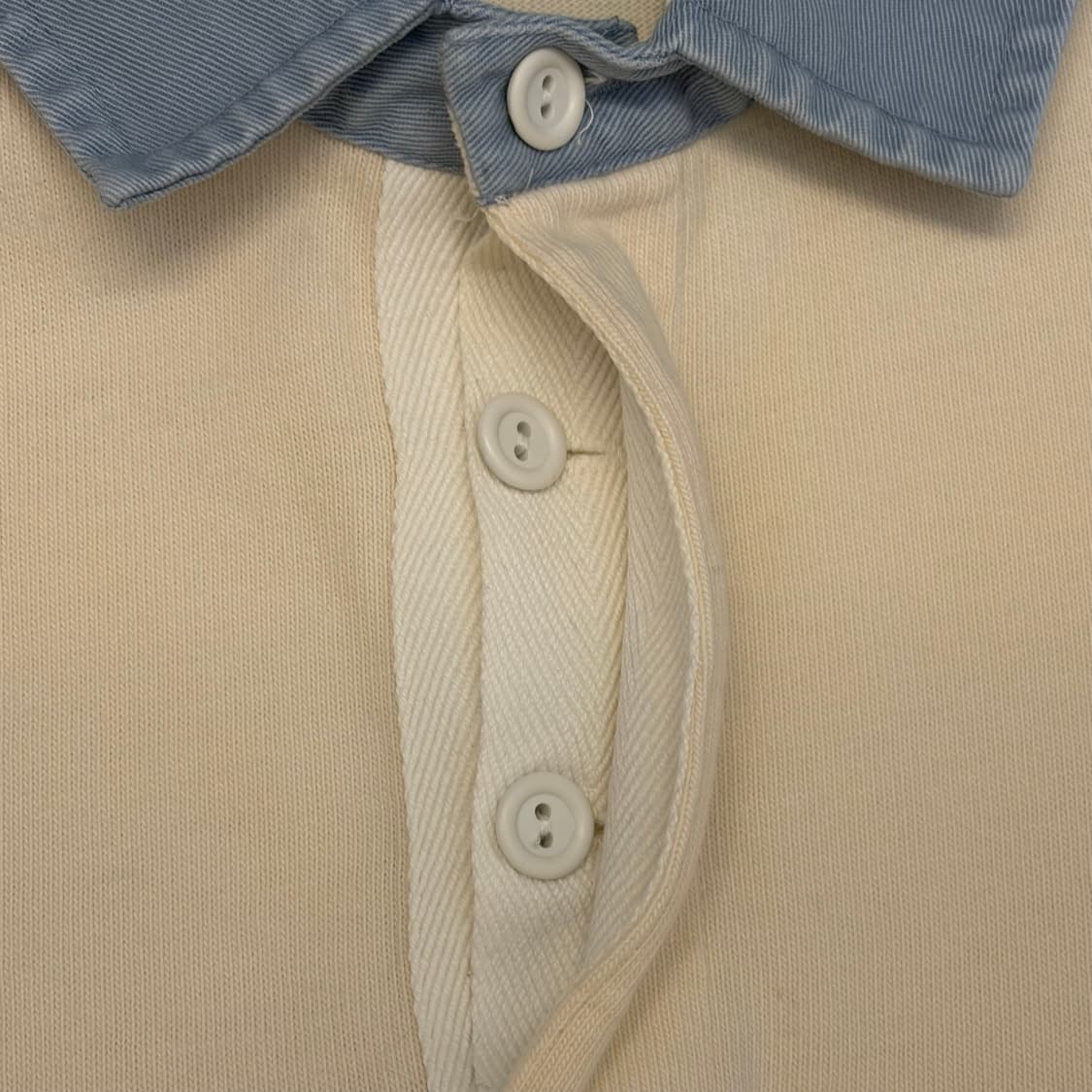 레어 90s 미국 빈티지 폴로랄프로렌 투톤 럭비티 카라티 상품이미지6