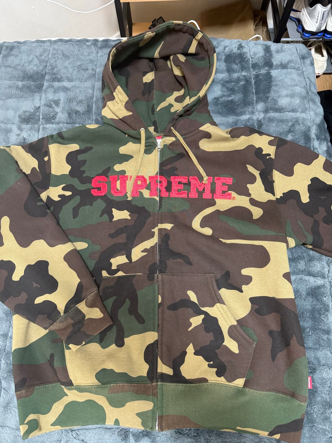 슈프림 컬리지에이트 아플리케 후드집업 M 상품이미지1