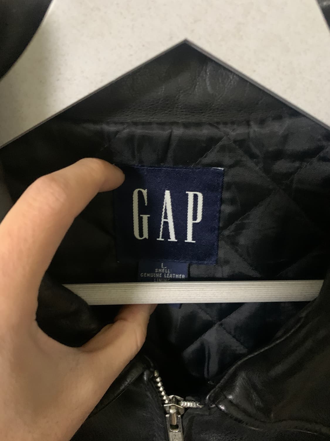 올드 갭 레더 가죽 자켓 블루종 L 상품이미지2