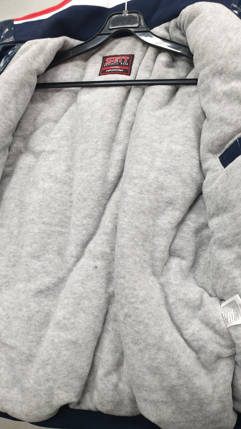 ZETT 유광 야구 점퍼 네이비/레드 110(3XL) 상품이미지5