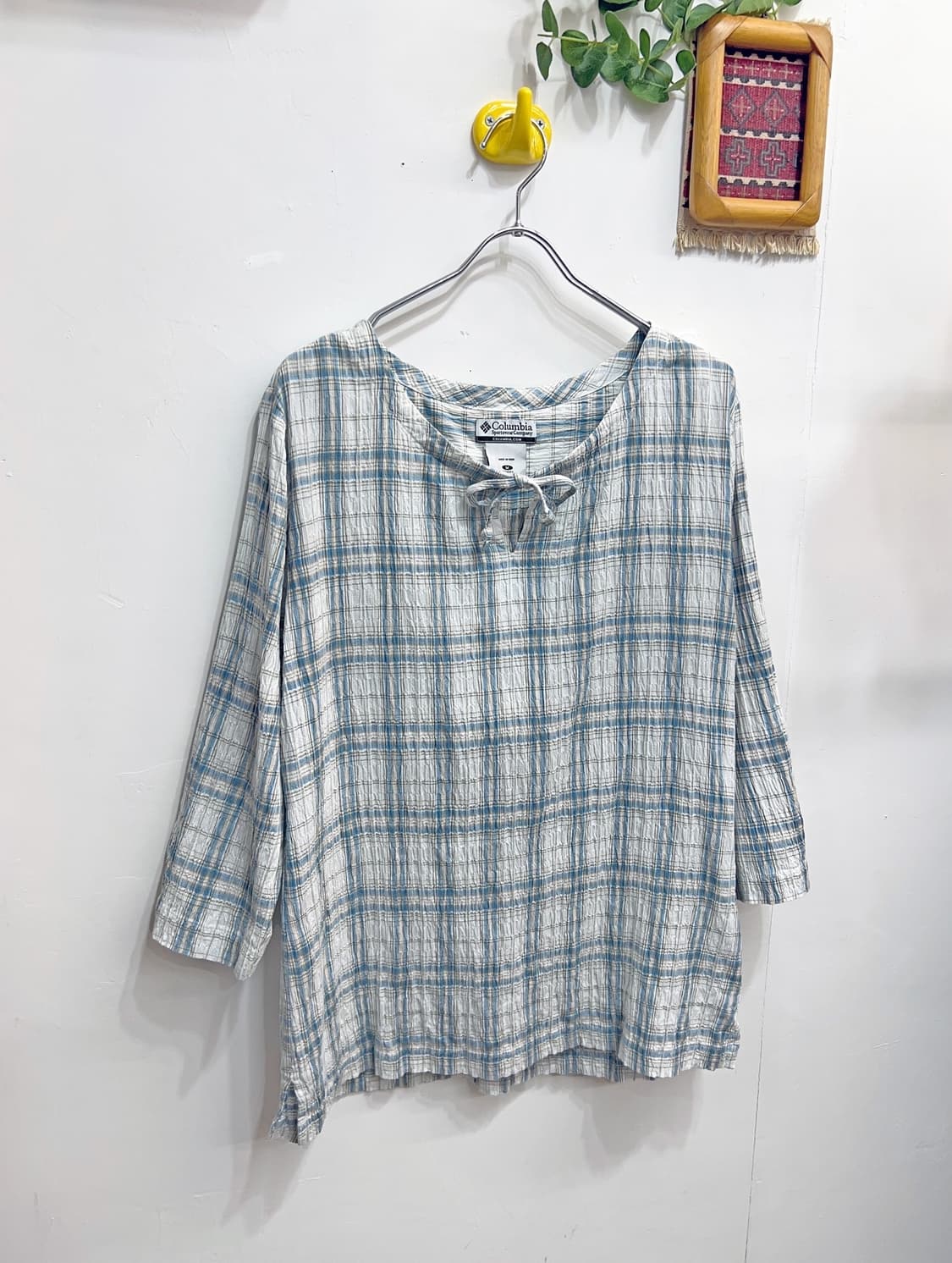 👧🏻Columbia Checkered Blouse made india 상품이미지2