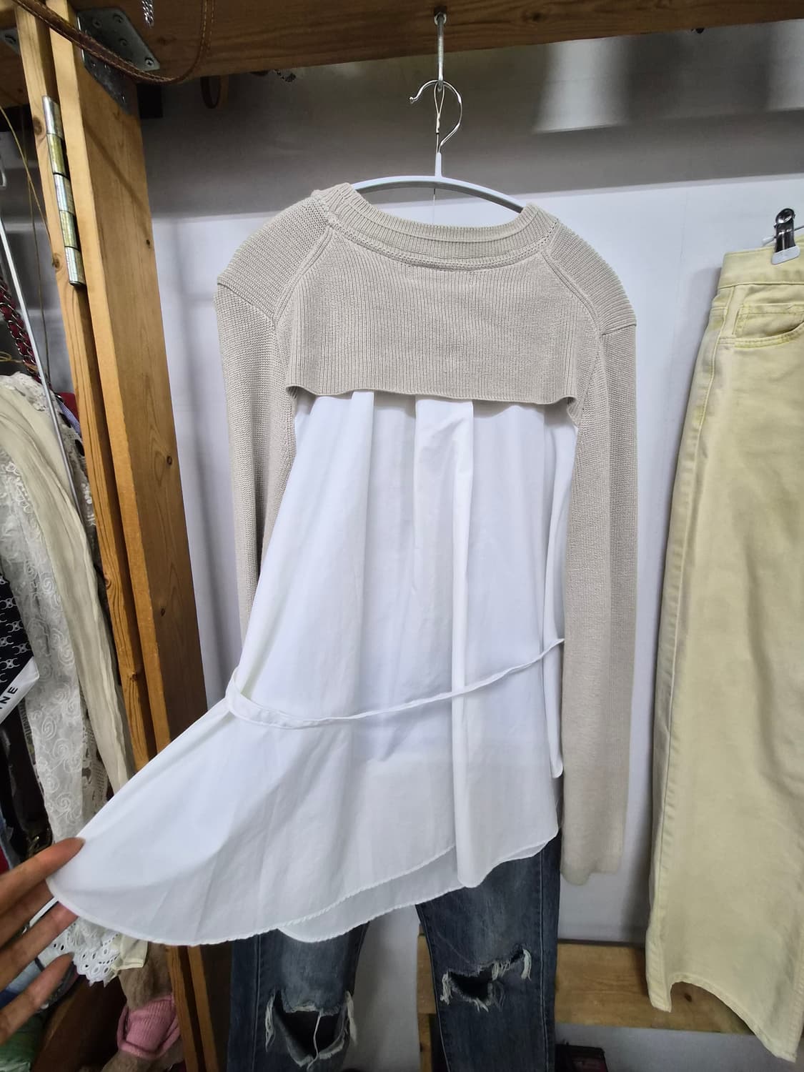 쉬폰 레이어드 봄니트 상품이미지5