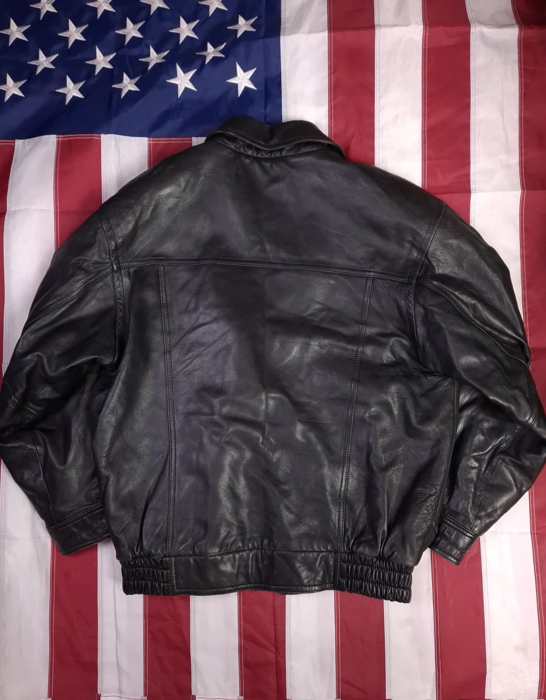 90's 국내산 리얼램스킨 봄버자켓 상품이미지8