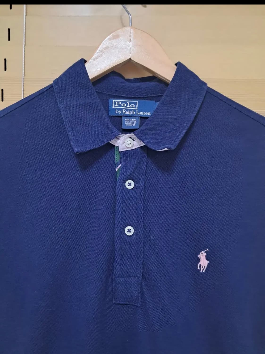 폴로바이랄프로렌 남성 네이비PK카라반팔티셔츠 상품이미지1