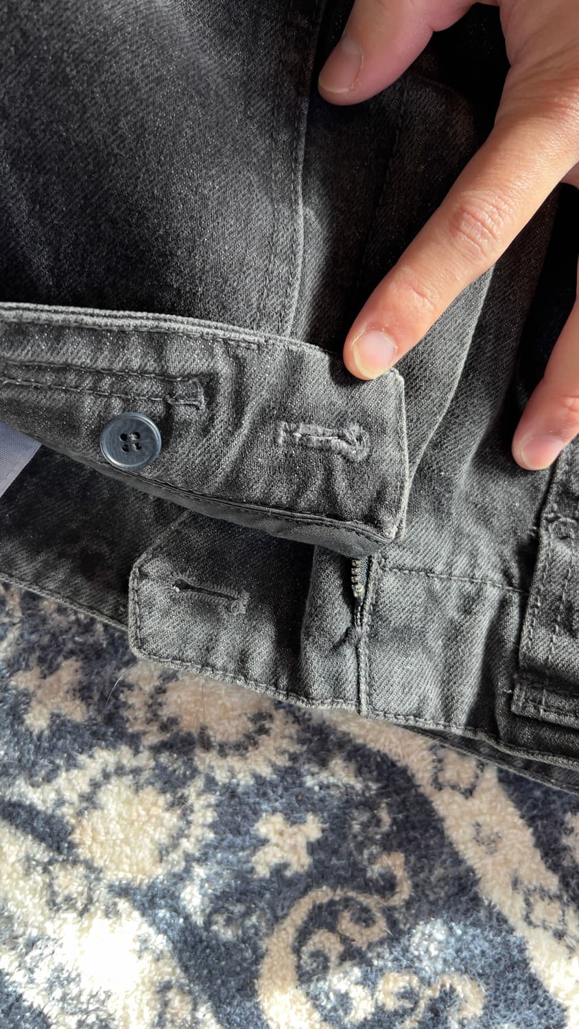 [M] 누마레 ee 가먼츠 다이드 워크팬츠 워시드 블랙 상품이미지5