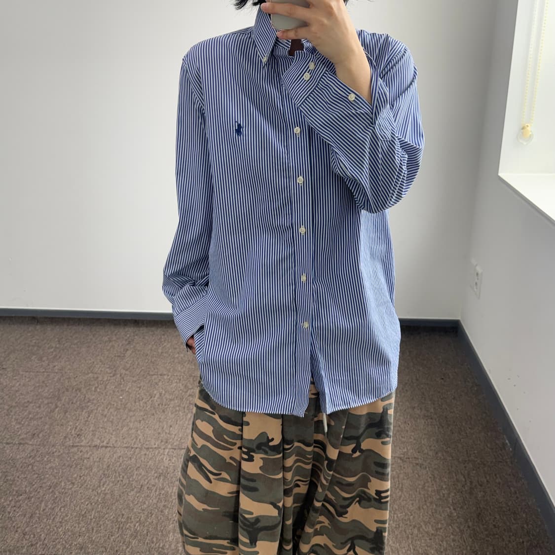 Polo 폴로 네이비 포니 블루 스트라이프 셔츠  상품이미지2