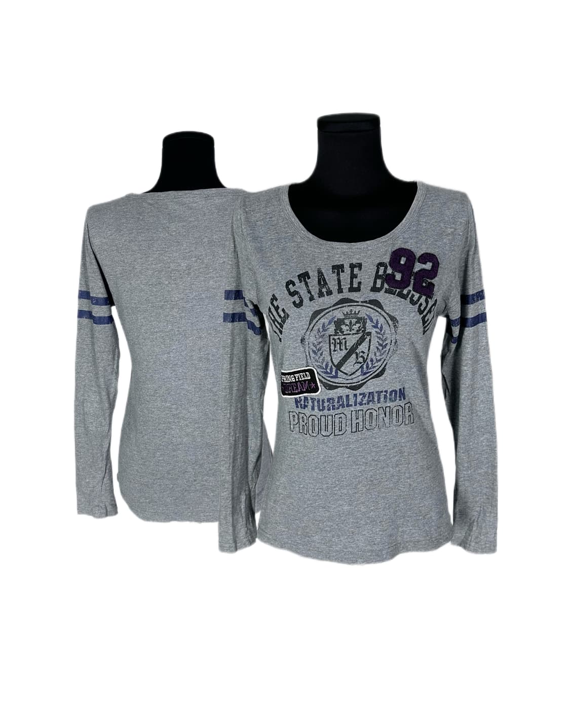 patch grunge printing grey t-s 상품이미지1
