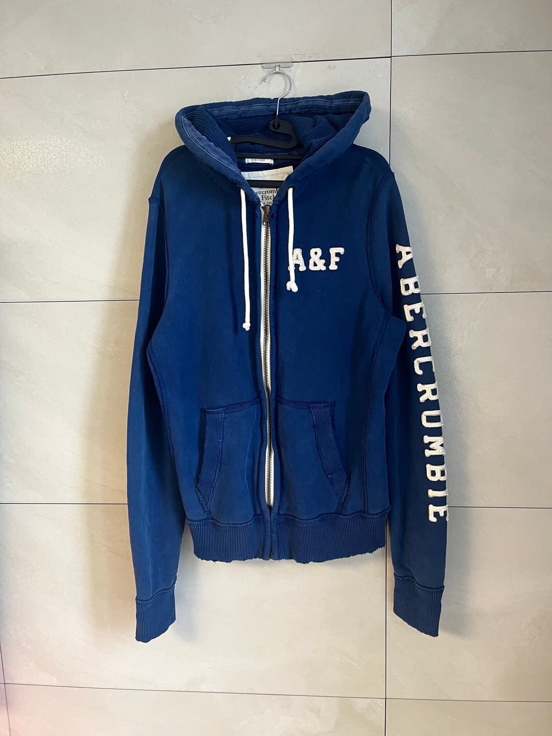 아베크롬비 A&F 스펠로고 대장 후드집업 블루 [L] 상품이미지1