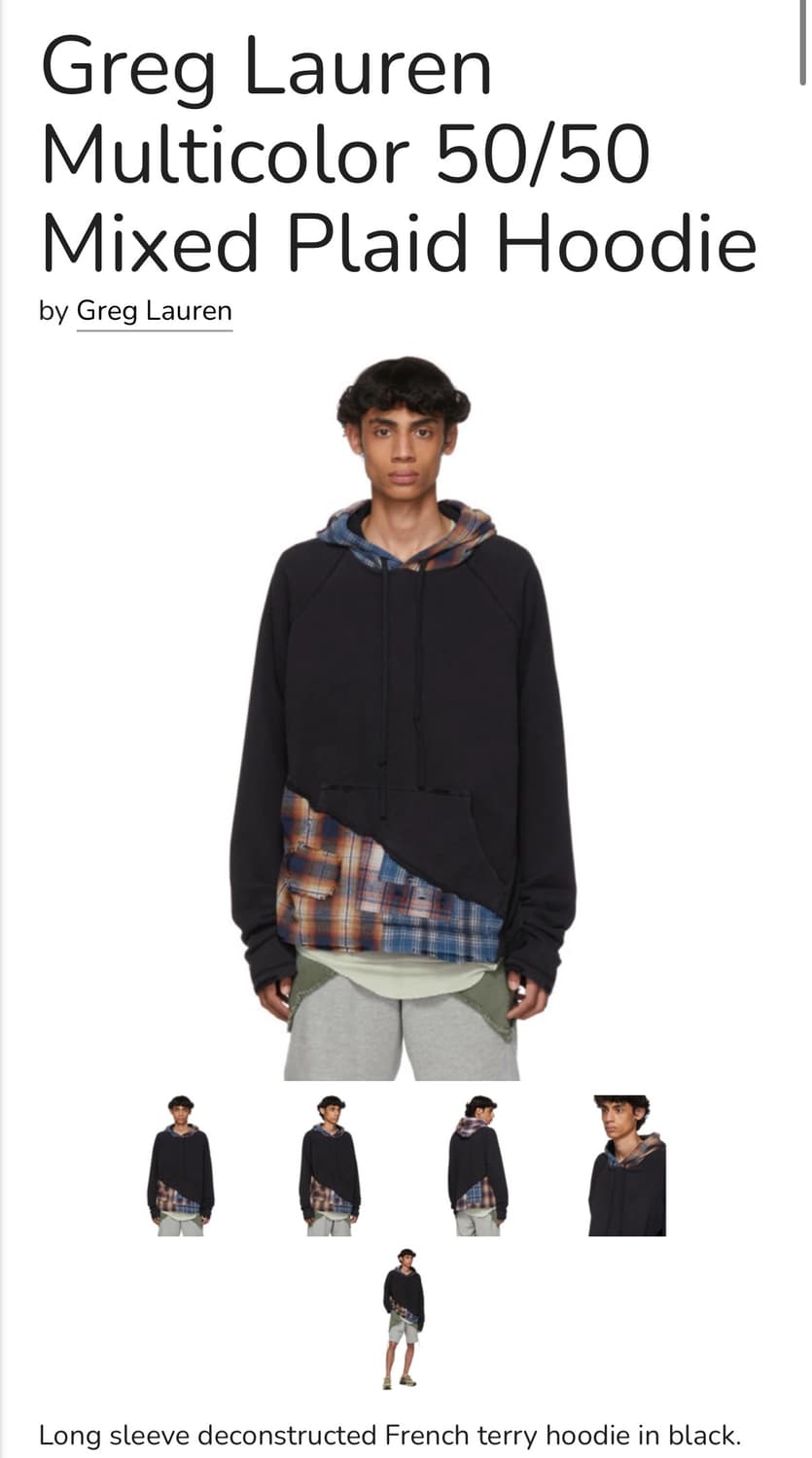 그렉로렌 50/50 Mixed Plaid Hoodie 상품이미지7