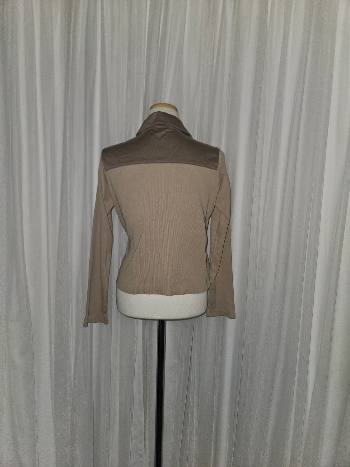 elfin doll 긱시크 라떼갸루 y2k 베이지 더블 포켓 카라 니트 상품이미지3