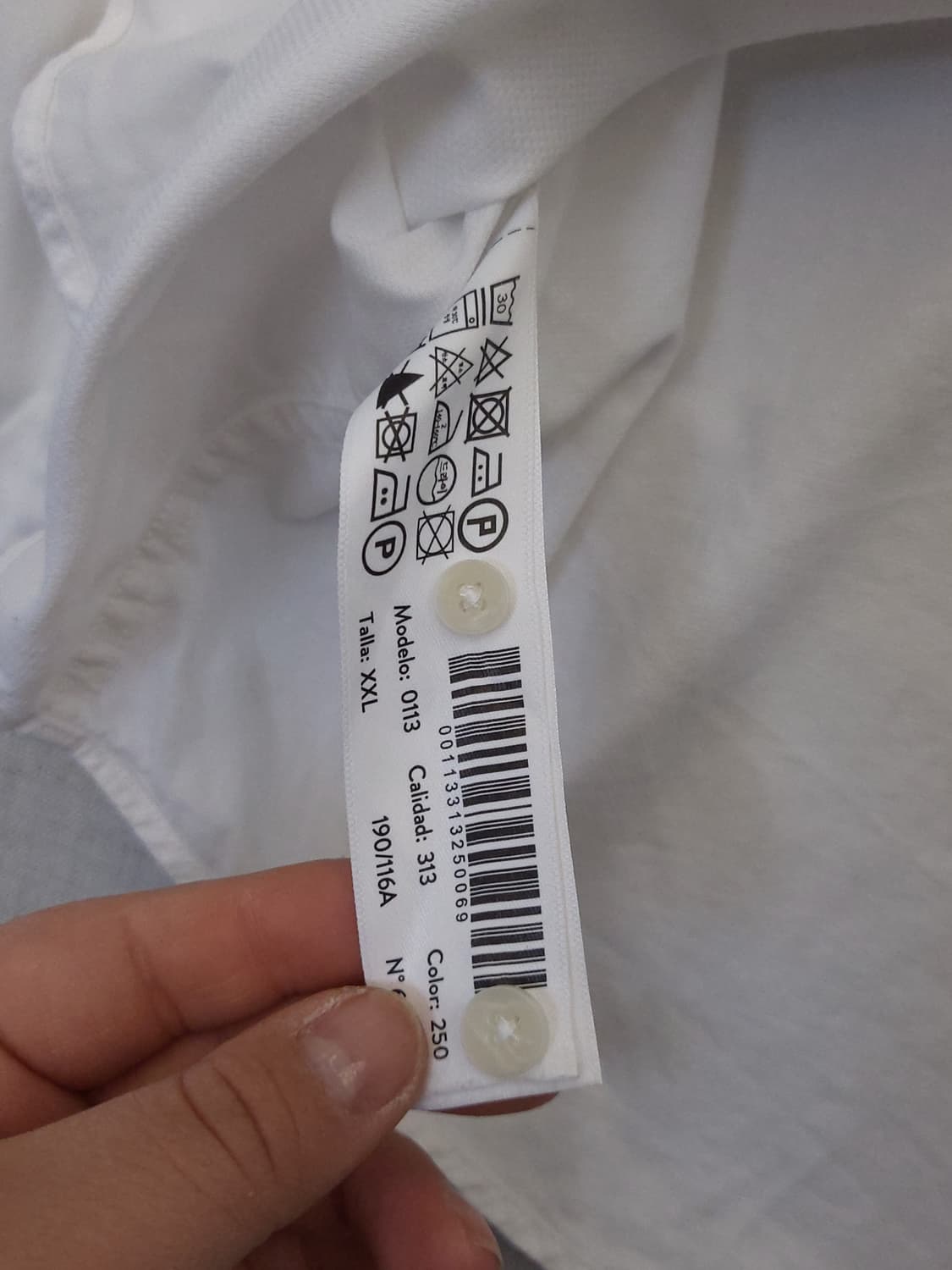 마시모두띠 화이트 셔츠 남성용 2XL 상품이미지4