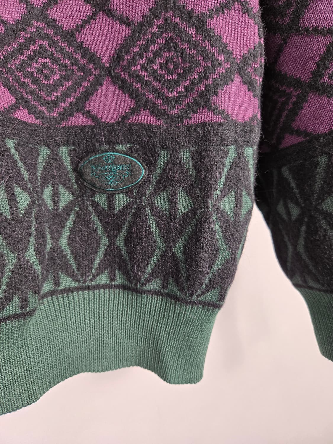 [무료배송]입생로랑 105 빈티지 남성 울 혼방 패턴 니트 상품이미지5