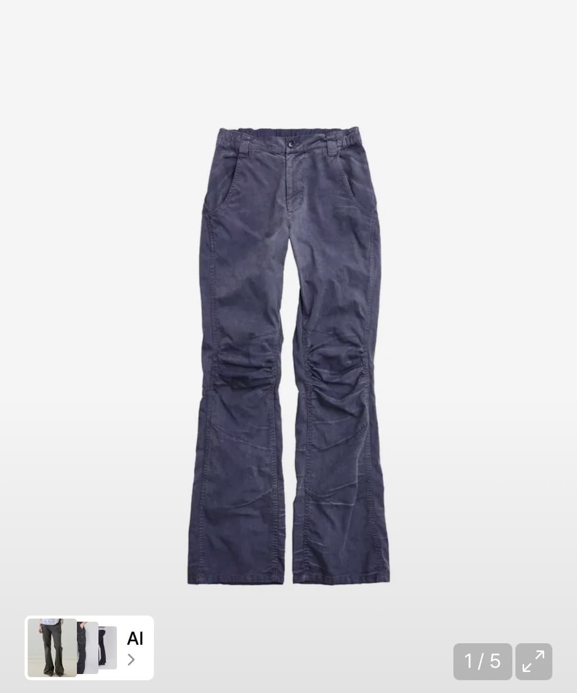 어드벤처 다이드 부츠컷 팬츠 (퍼플 차콜) 상품이미지1