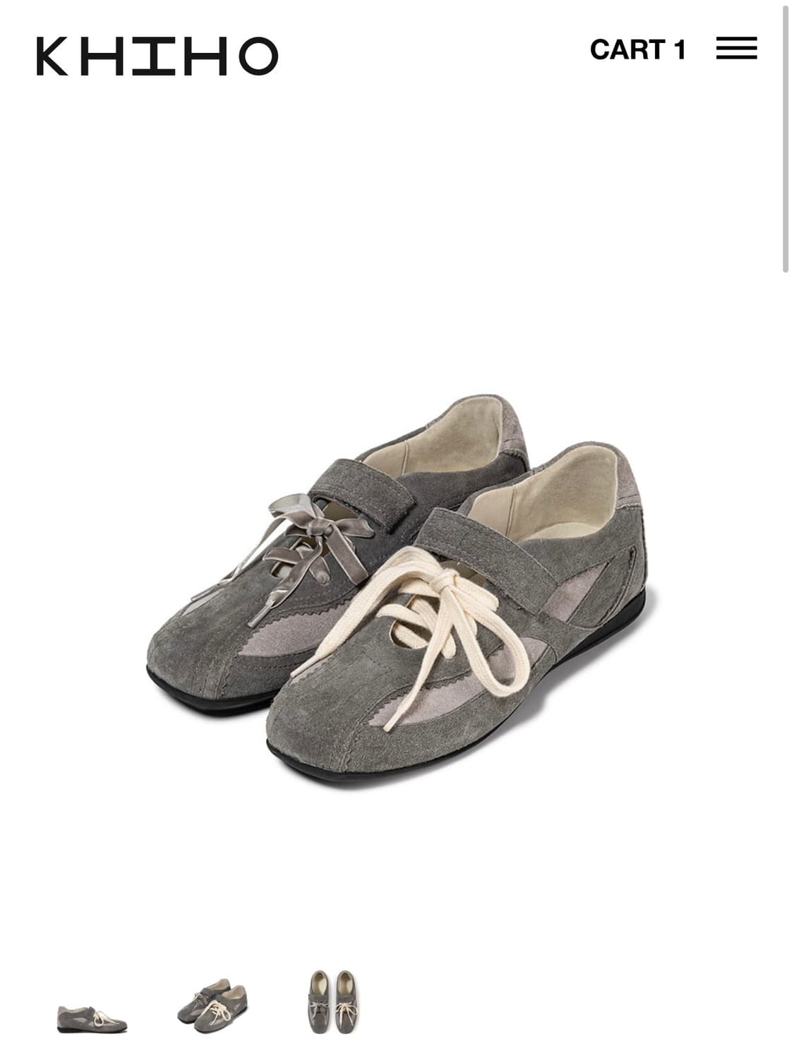 기호 khiho 핑킹 메리제인 스니커즈 그레이 250 상품이미지2