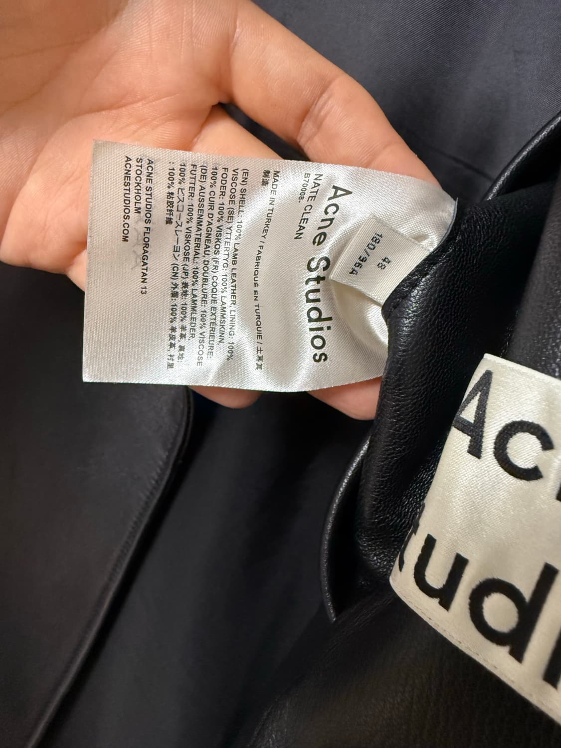 Acne Studios Nate Clean 레더자켓 (B70008) 상품이미지4