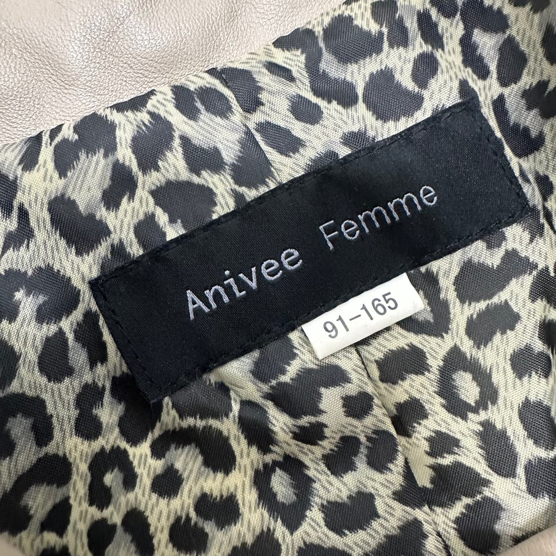 anivee Femme 여성 양가죽 반팔 가죽 롱코트 66사이즈 상품이미지8