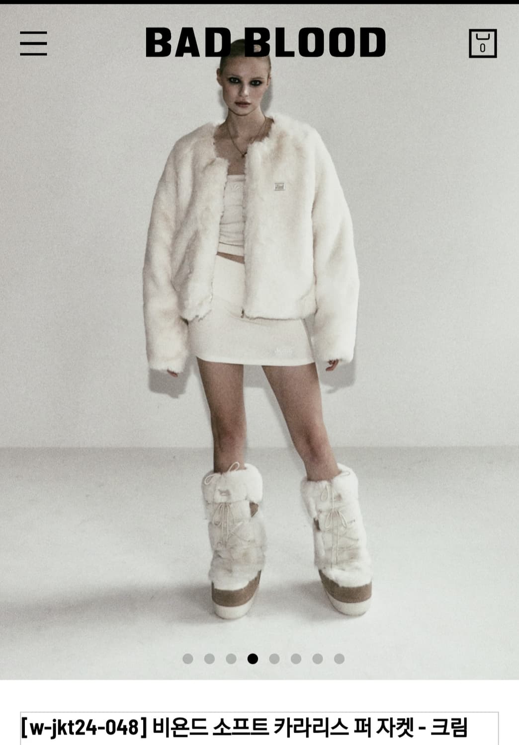 (새상품)배드블러드 비욘드 소프트 카라리스 퍼 자켓 상품이미지3