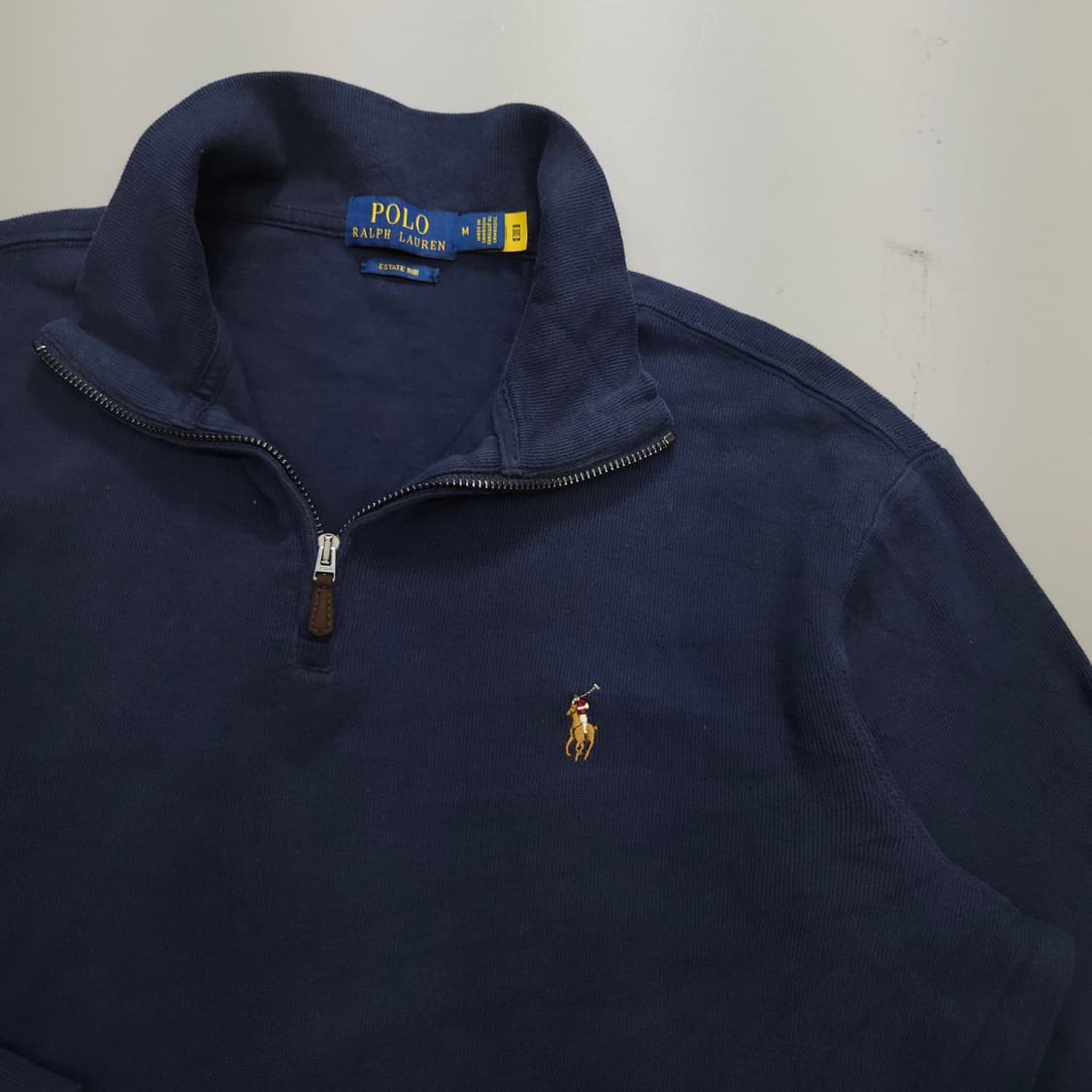 폴로 랄프로렌 신형 QR 반집업 니트 M 네이비 상품이미지1
