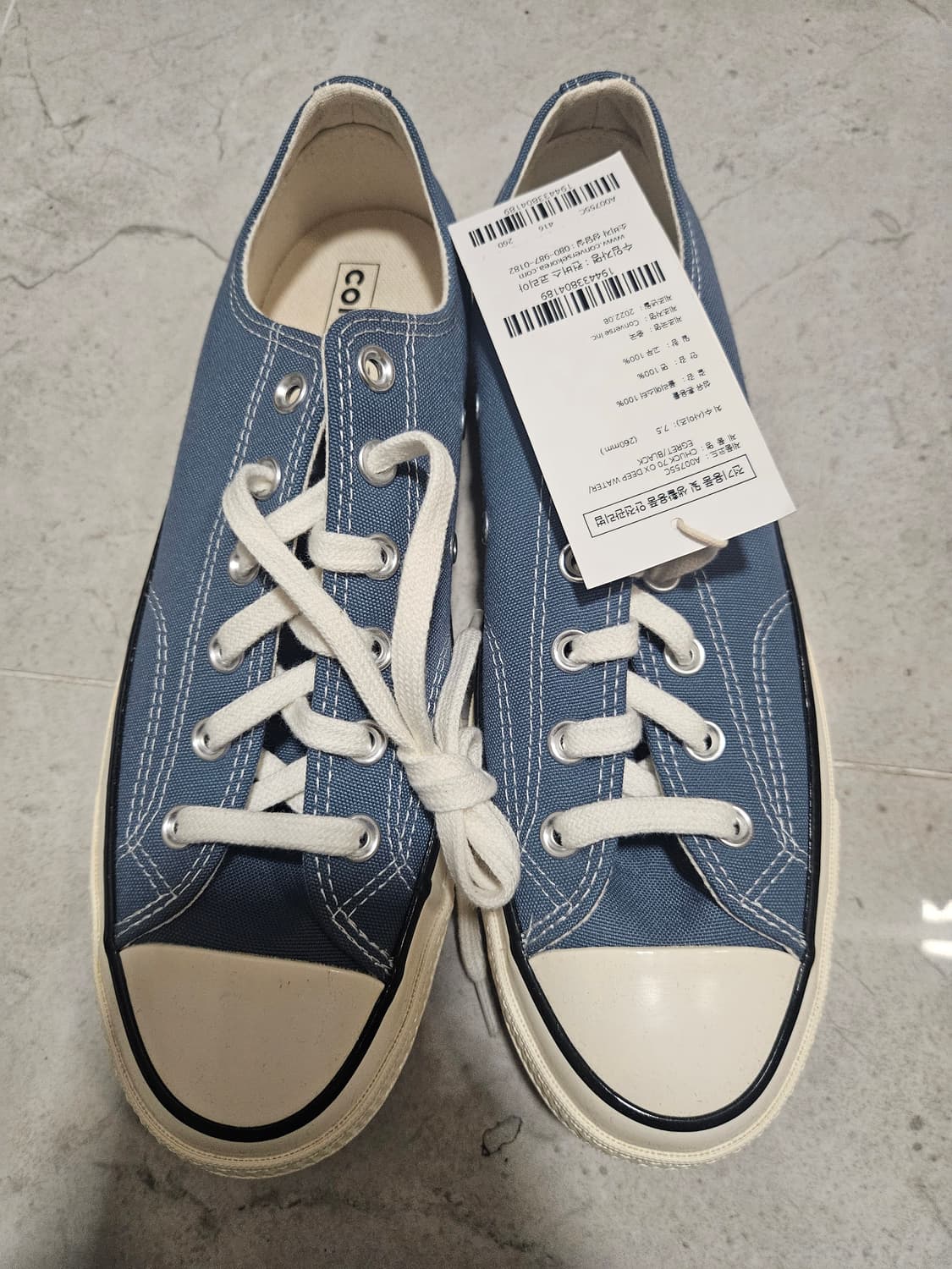 컨버스 척 70 로우 시즈널 컬러 딥 워터스 상품이미지2