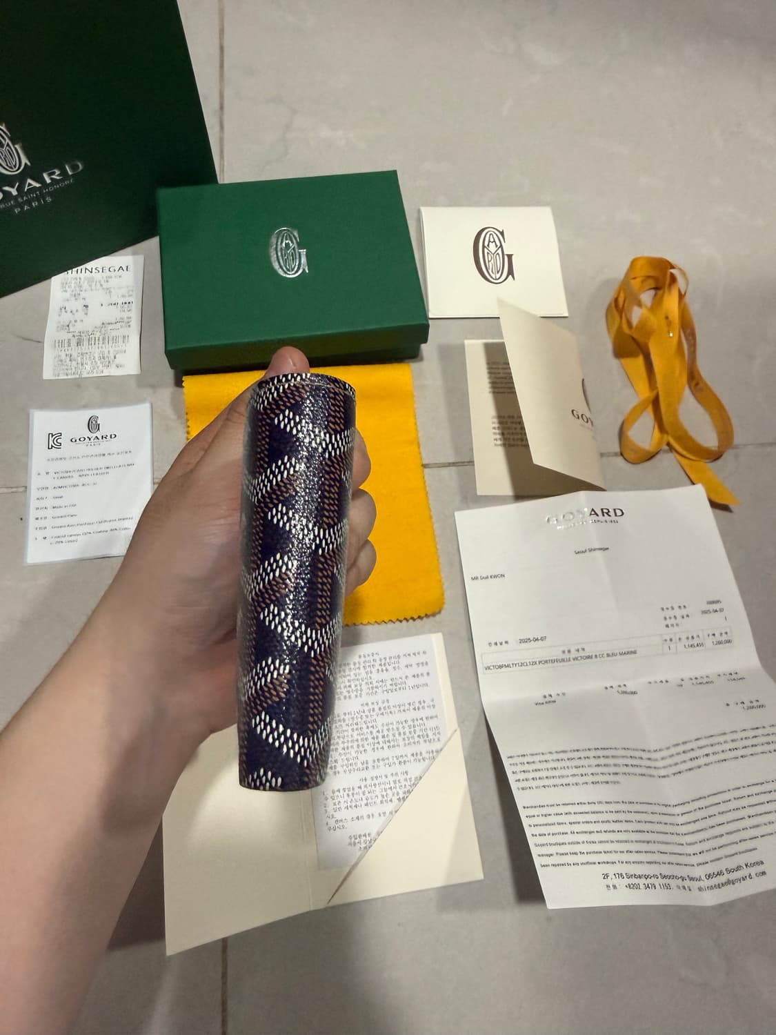 [백화점판,풀박스] 25년식 고야드 빅투와르 네이비 반지갑 상품이미지6