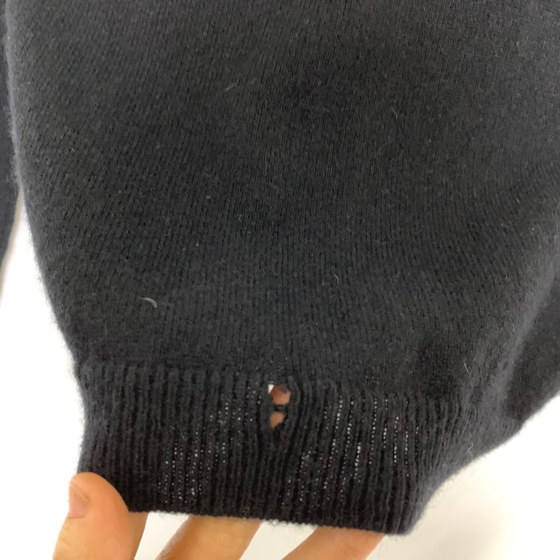 빈티지 큐빅 크롭 가디건 캐시미어 100% 여성 니트 블랙 M 상품이미지4