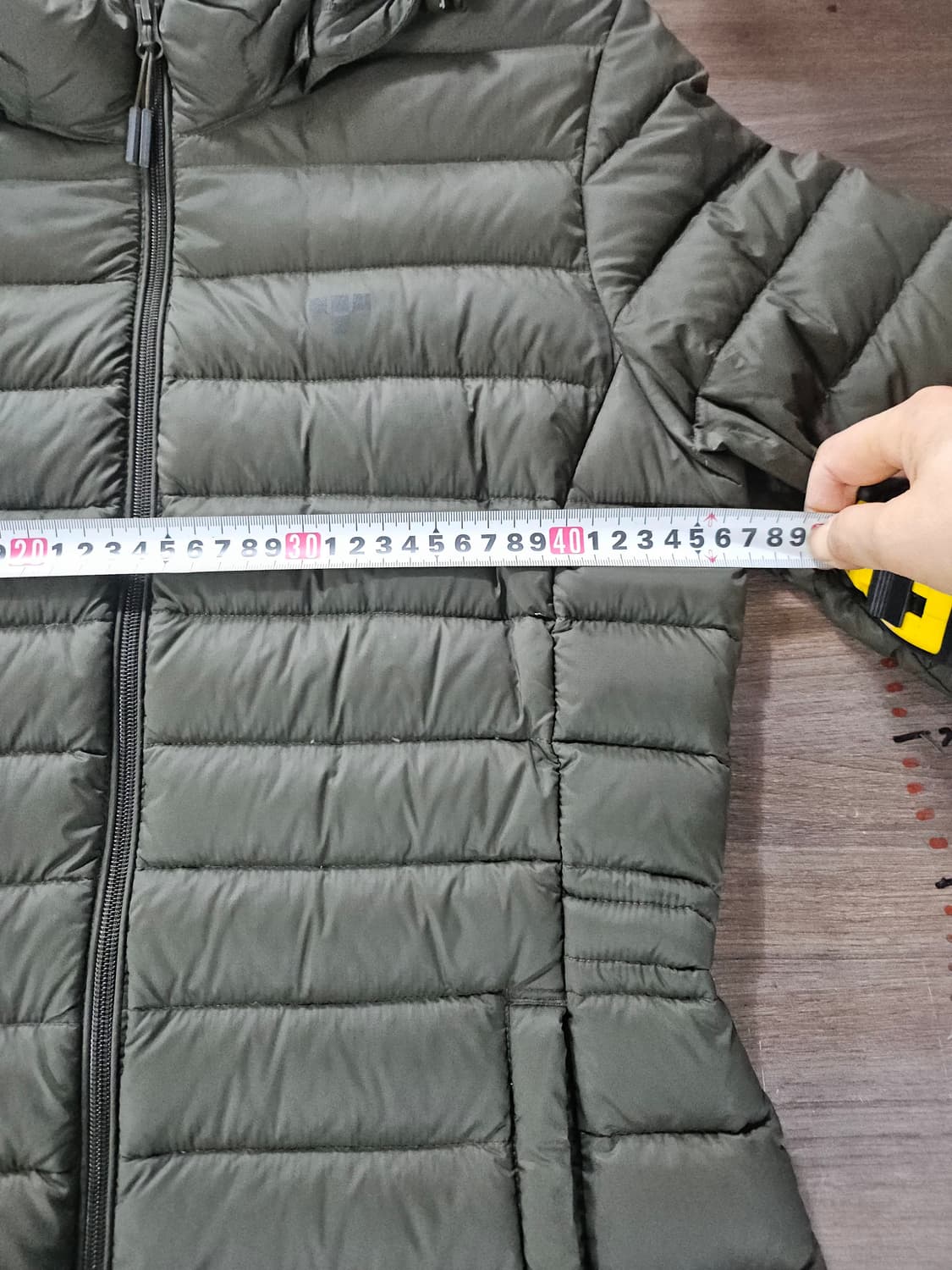 투스카나  후드 패딩 점퍼 카키  95 상품이미지7