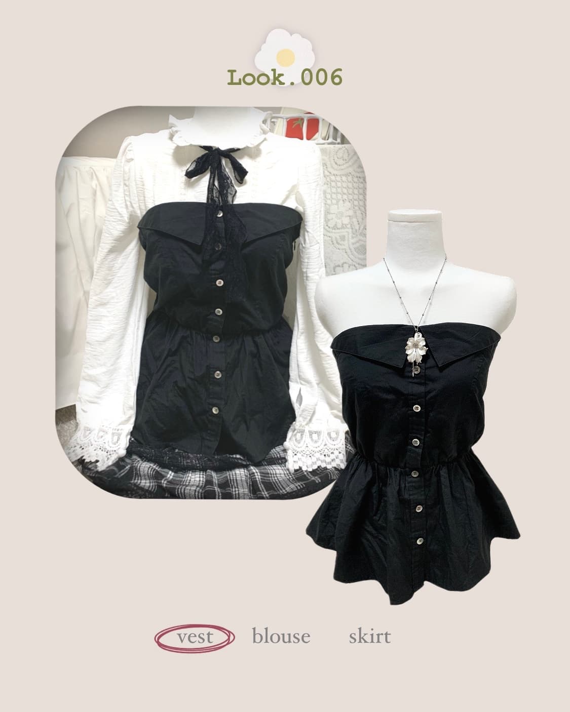 Mono cute preppy set 상품이미지2