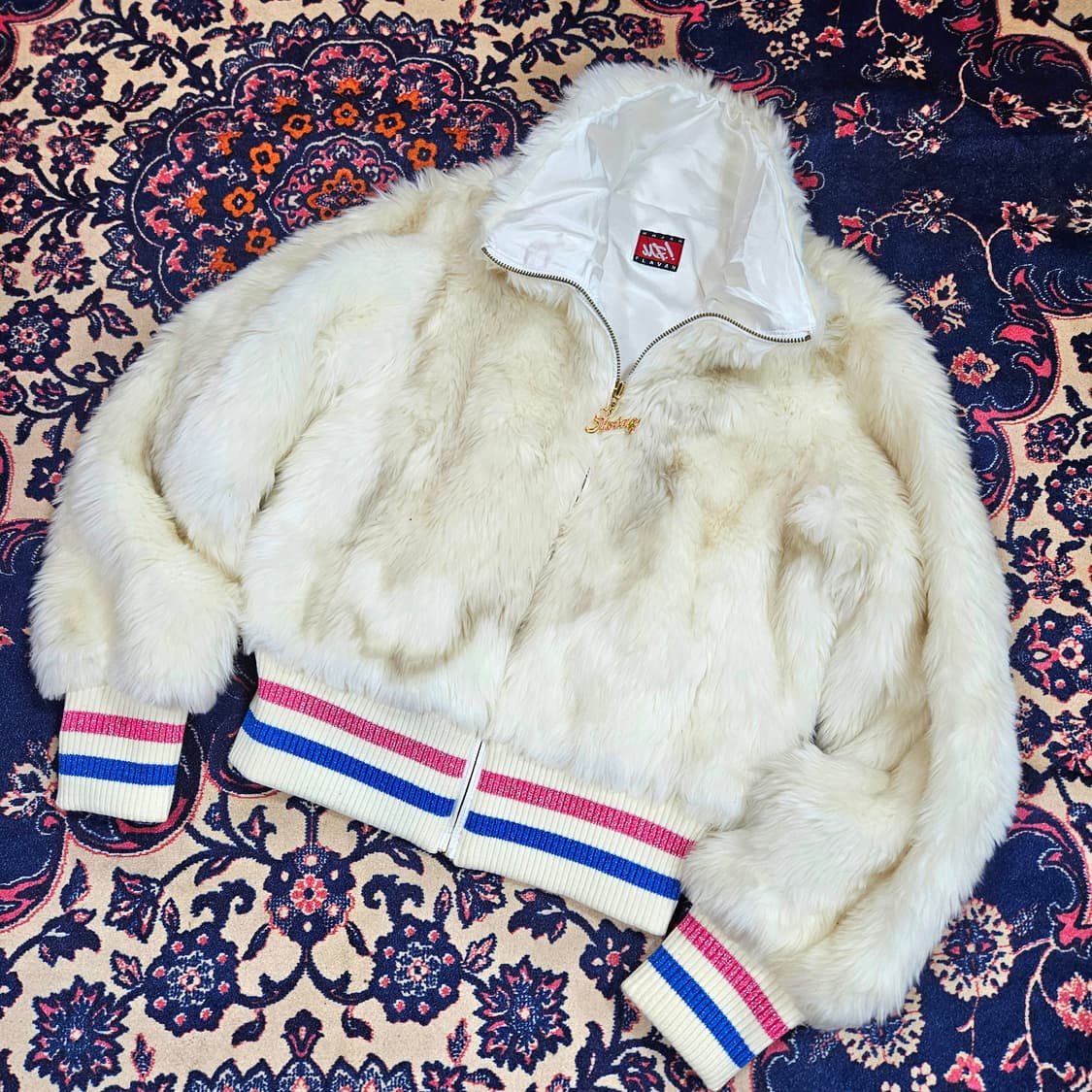 마자플라바(MAJAH FLAVAH) Y2k 빽로고 스타디움 숏 자켓 상품이미지2