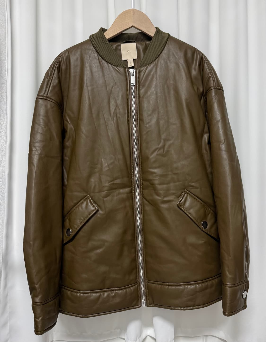 H&M 비스코스 레더 자켓 상품이미지3