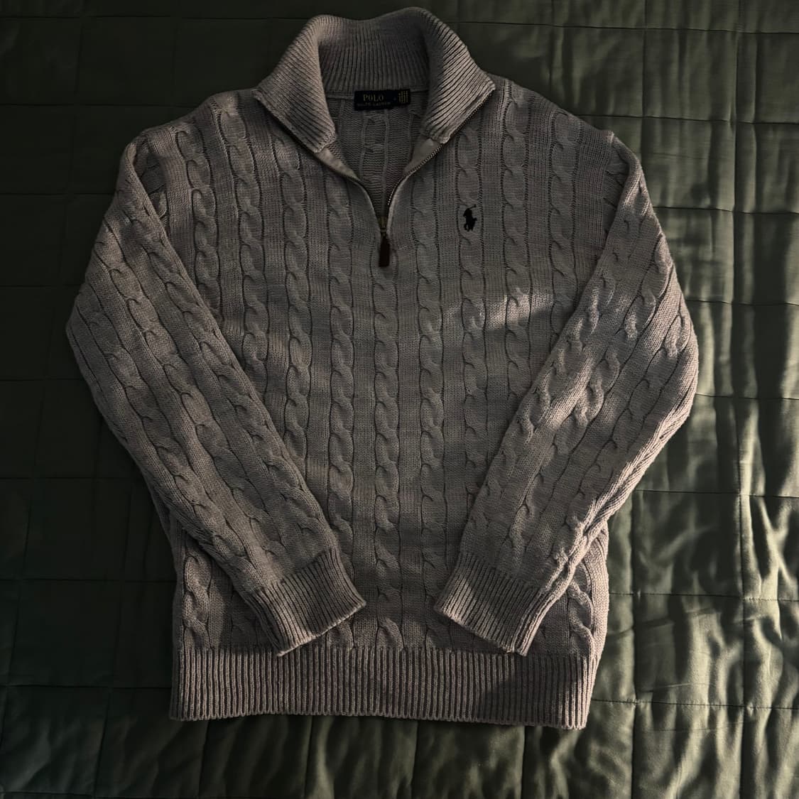 폴로 케이블 반집업 니트 상품이미지1